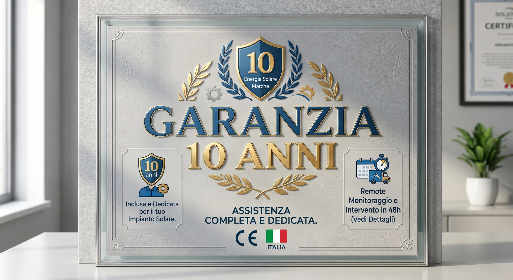 Garanzia 10 anni impianto fotovoltaico